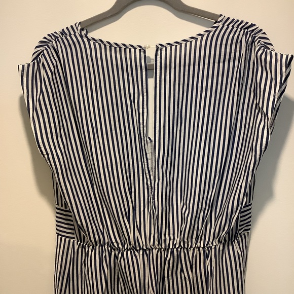 NWT ECOWISH Womens Striped Summer Midi dress V-neck Blue White size XL - Picture 8 of 10